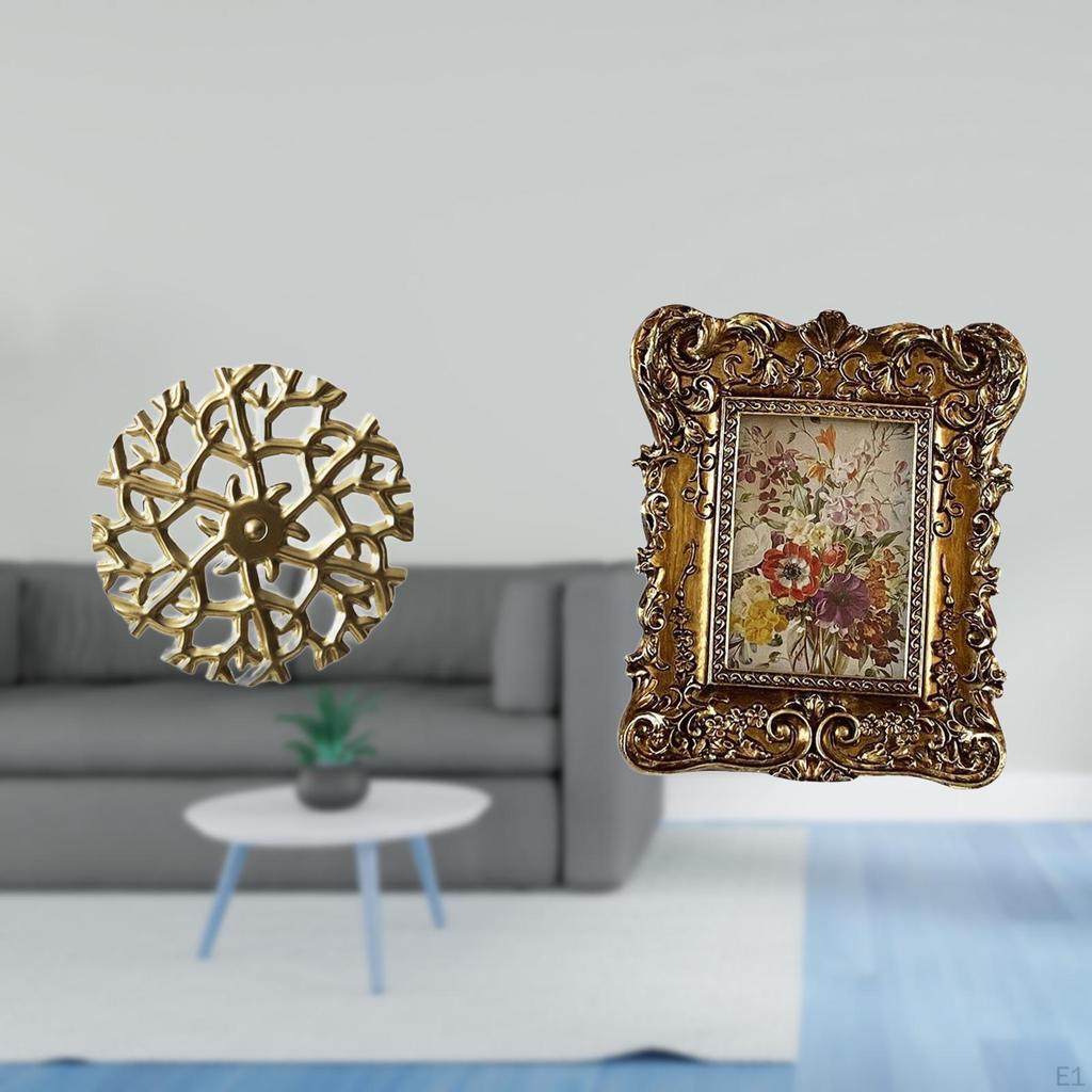 Rustic Wrought Iron Floral Sculpture Antique Wall Art Plaque 3D Hanging Pendants Tabletop Picture