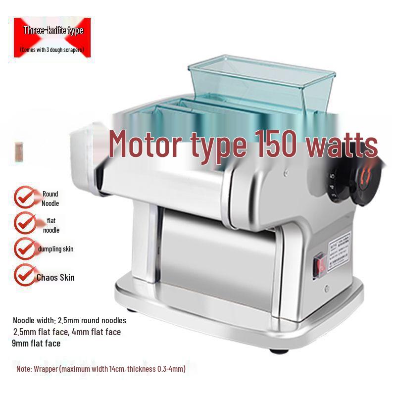 Electric Stainless Steel Noodle and Dumpling Skin Maker - Multifunctional and Fully Automatic with Free Shipping