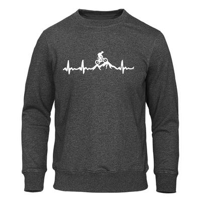 Fahrrad Bergsteigen Elektrokardiogramm Herren Sweatshirts Herbst Übergroße Kapuzenpullover Lässiger Hoodie Locker Weich Unisex Oberteil