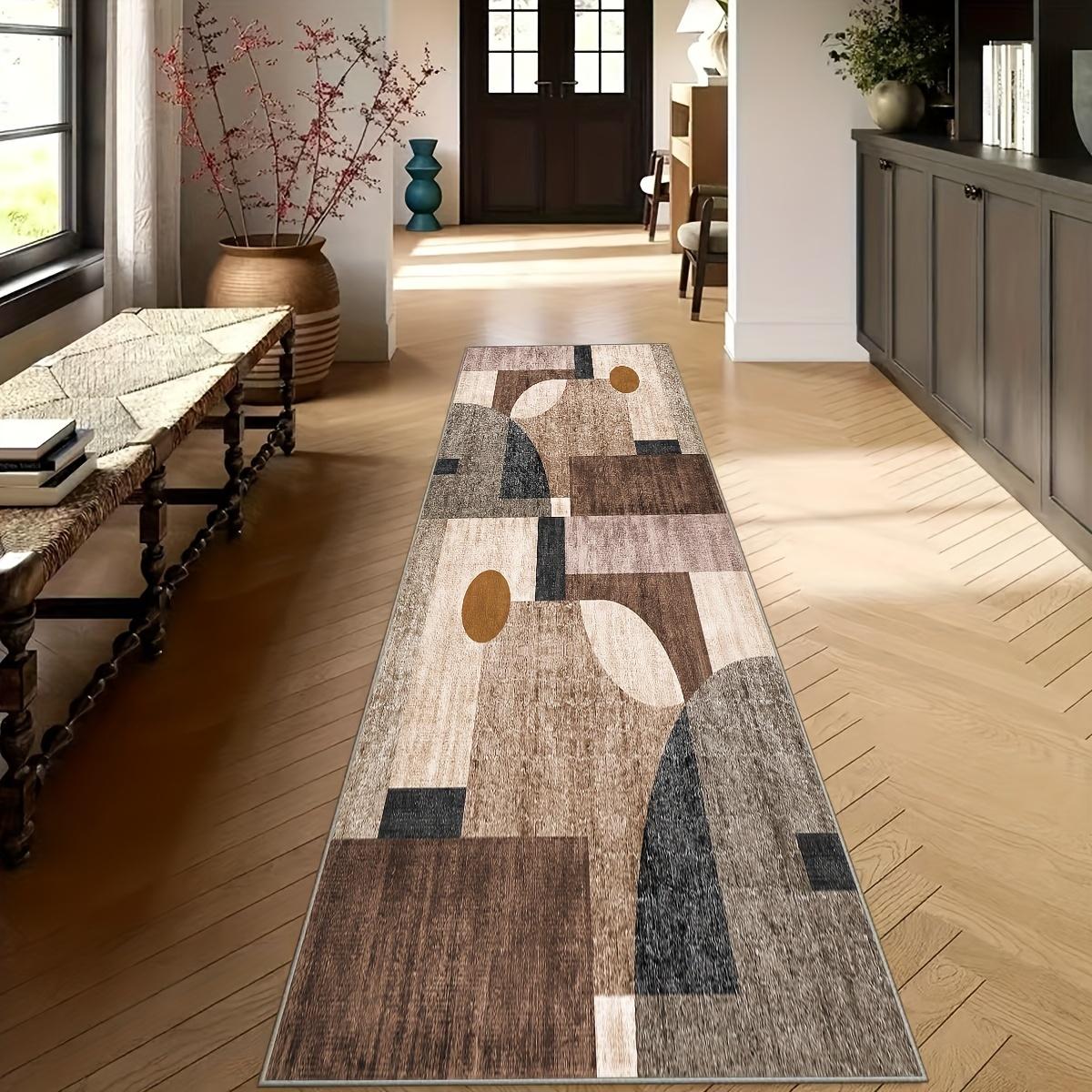 Modern Abstract Carpet Mat Rug Geometric Pattern Floor Runner Home Decoration Living Room Hallway Entrance Bedroom Indoor Design 40X60CM