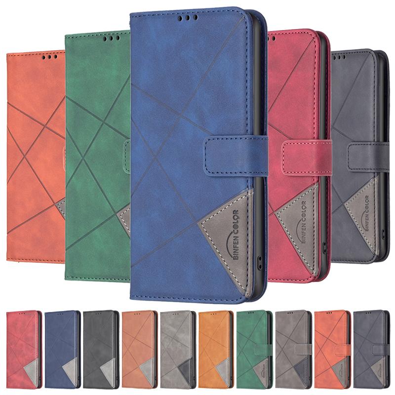 Mi11Lite Geometric Phone Protect Case on For Xiaomi 11 Lite 5G NE Leather Wallet Case for Xiaomi Mi 11 Lite Magnetic Cover Funda