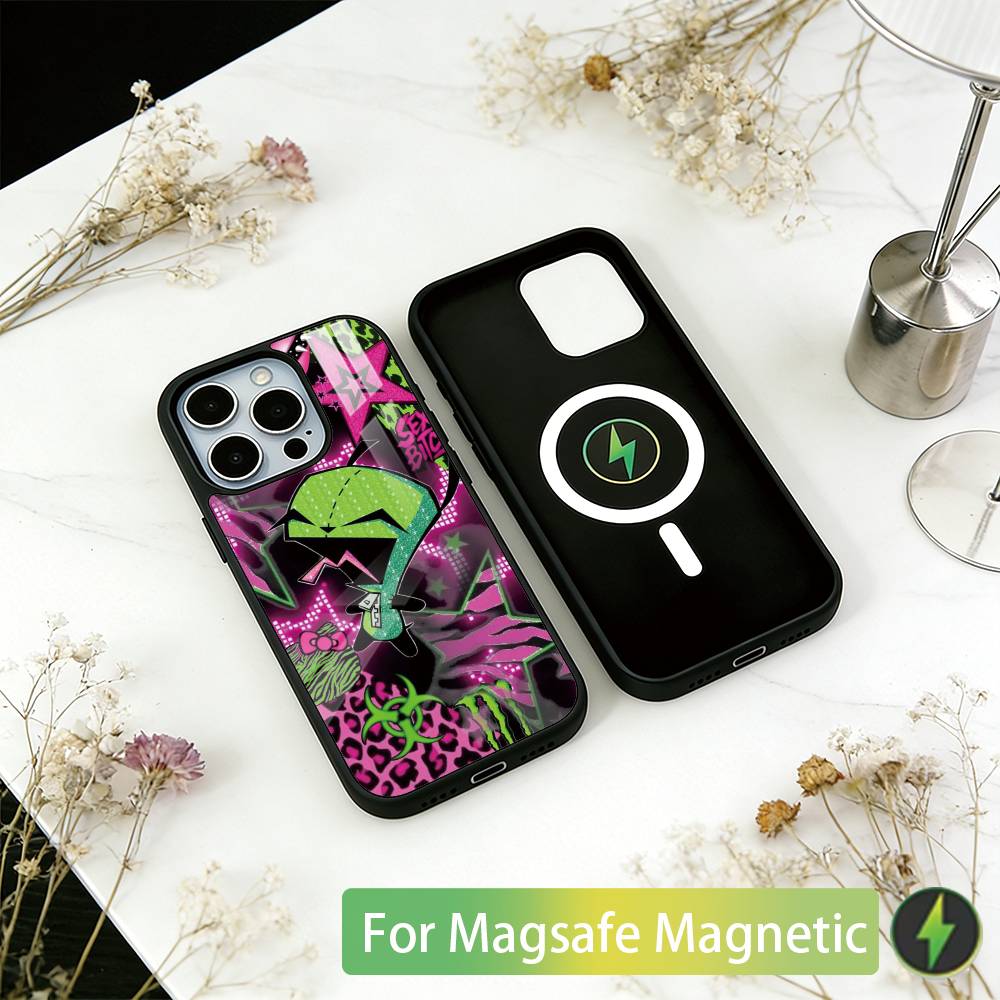 

Madness Invader Z-Zim Gir Phone Case For iPhone17,16,15,14,13,12,11 Plus,Pro Magnetic with Magsafe Wireless Charging iPhone14Pro