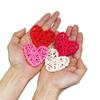 BHBL 32Pcs 2 Inch Valentine'S Day Heart Shape & Round Rattan Balls Decorative Wedding Wicker Balls Decorations