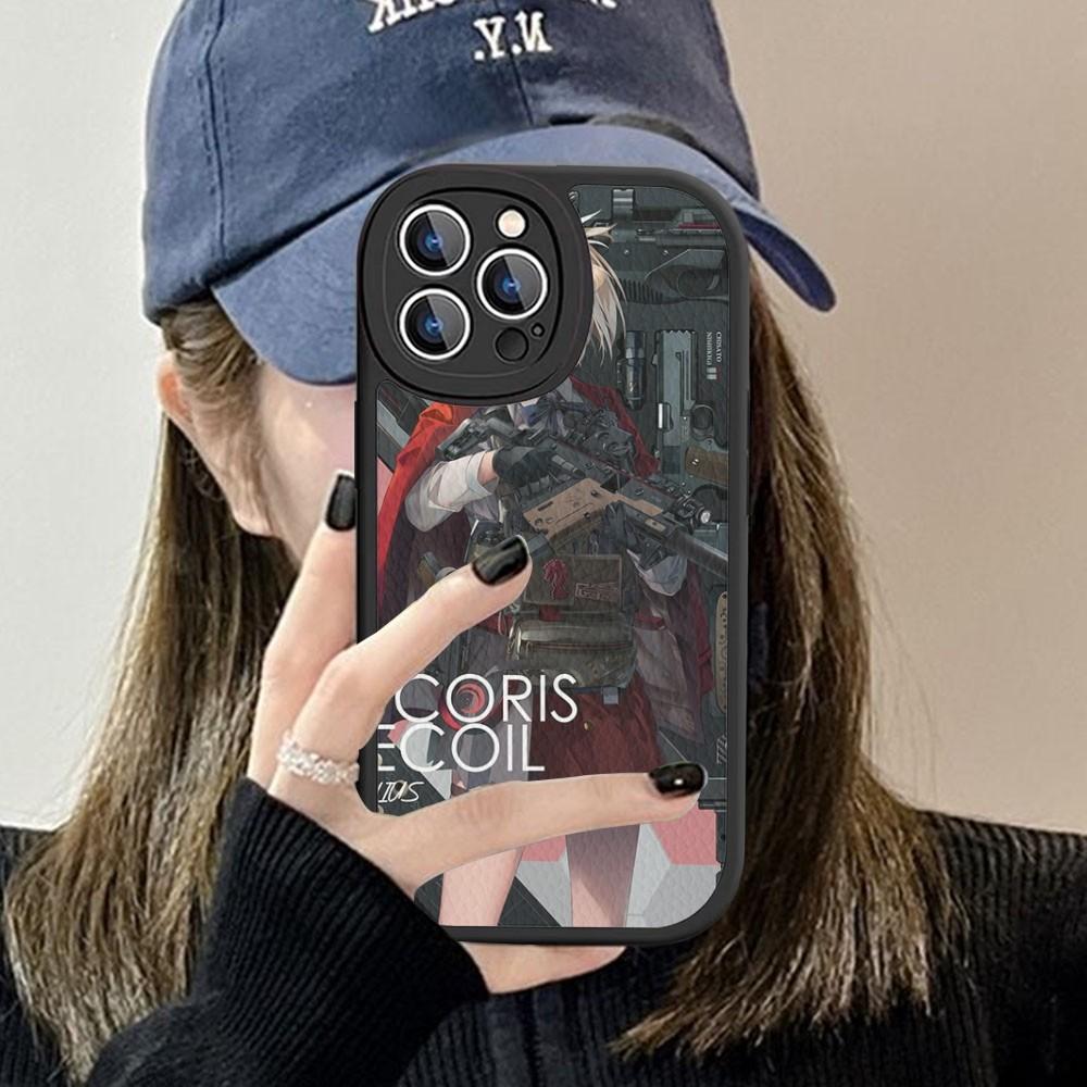 Anime Lycoris R-Recoil Phone Case Hard Leather For iPhone 14 13 12 Mini 11 14 Pro Max Xs X Xr 7 8 Plus Fundas