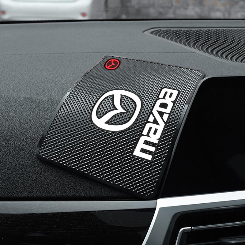 1Pcs Car Emblem Anti Slip Pad Phone Holder Non-Slip Mat Car Stlying For Mazda 6 3 CX5 5 2 323 CX7 Demio Atenza Axela MX30 CX30 CX3 CX9 RX8 RX7