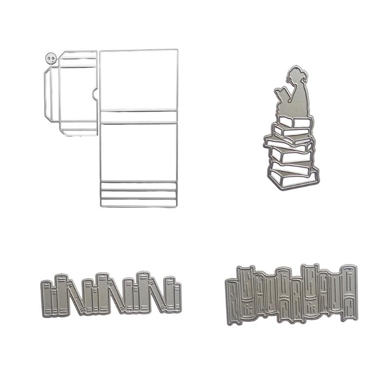 Book Metal Cutting Dies DIY Craft Carbon Steel Embossing Template Stencil Scrapbooking for Card Die Cuts Mold Decor