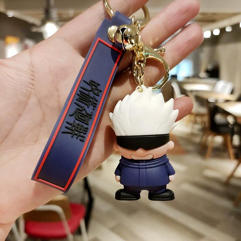 Jujutsu Kaisen PVC Keychain, Creative Cartoon Bag Key Chain Couple Mini Gift Accessories