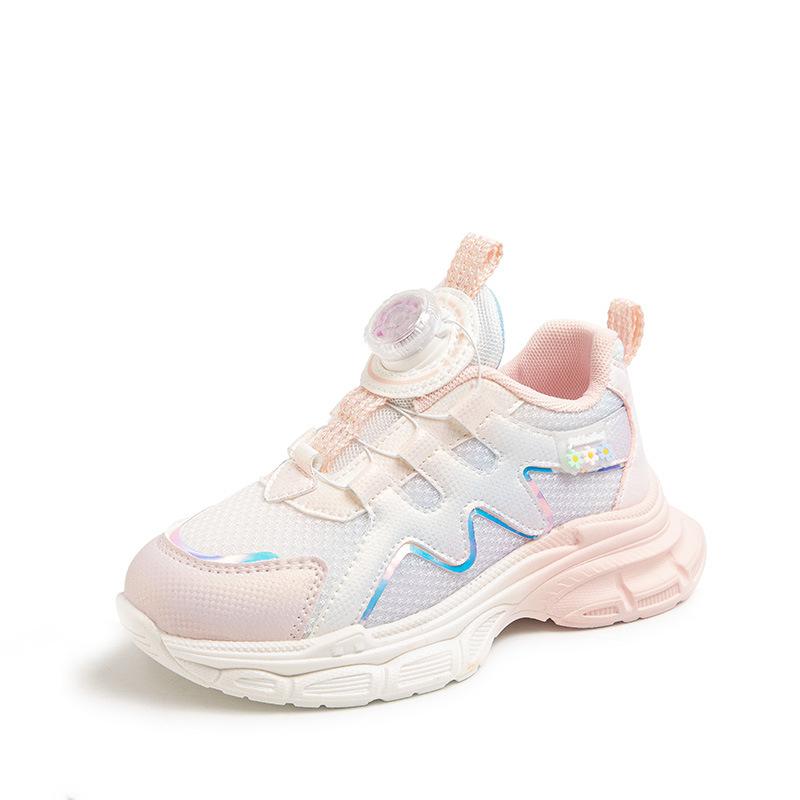 Astro Boy Mädchen Sneaker 2025 Sommer Neu Laufen Atmungsaktiv Kinderschuhe Drehknopf Mädchen Prinzessin Mesh Schuhe