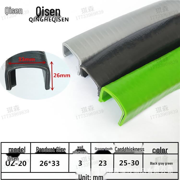 U-formad gummitätningskantlist för metallskydd