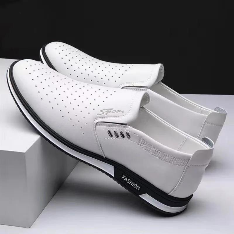 2025 Fashion Men Loafers Mens Leather Casual Shoes High Quality Adult Man Driving Shoes