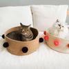 Woven cat litter, universal in all seasons, fully enclosed cat, cat bed, cat house, kennel, pet supplies, pet integrated fence
