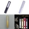 Shell Metal Silver Recharge Usb Lighter Electronic Mini Cigarette Windproof Arc