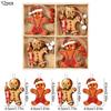 Christmas Wooden Pendants Gingerbread Man Gnomes Xmas Tree Hanging Oranment 2025 Noel Navidad Decorations for Home New Year Gift