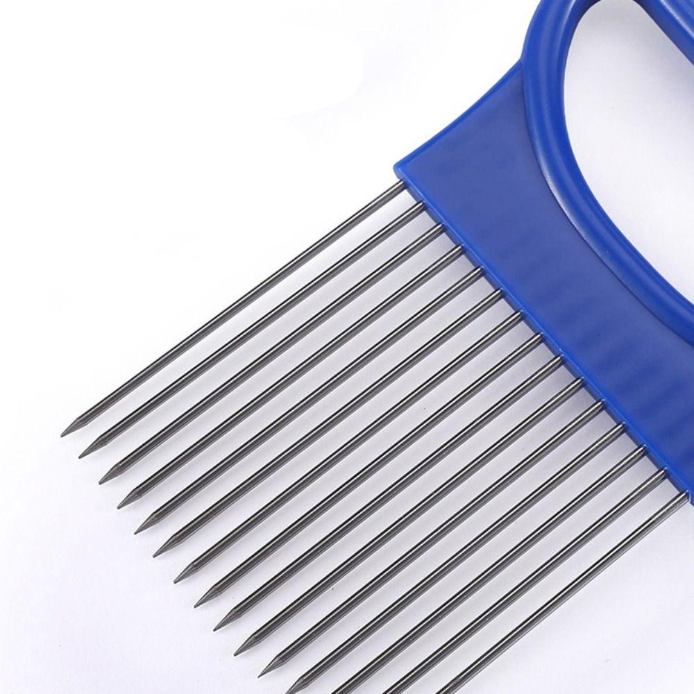 Effortless Onion Slicer Holder Stainless Steel Meat Tenderizer Needle  for Onion Lemon