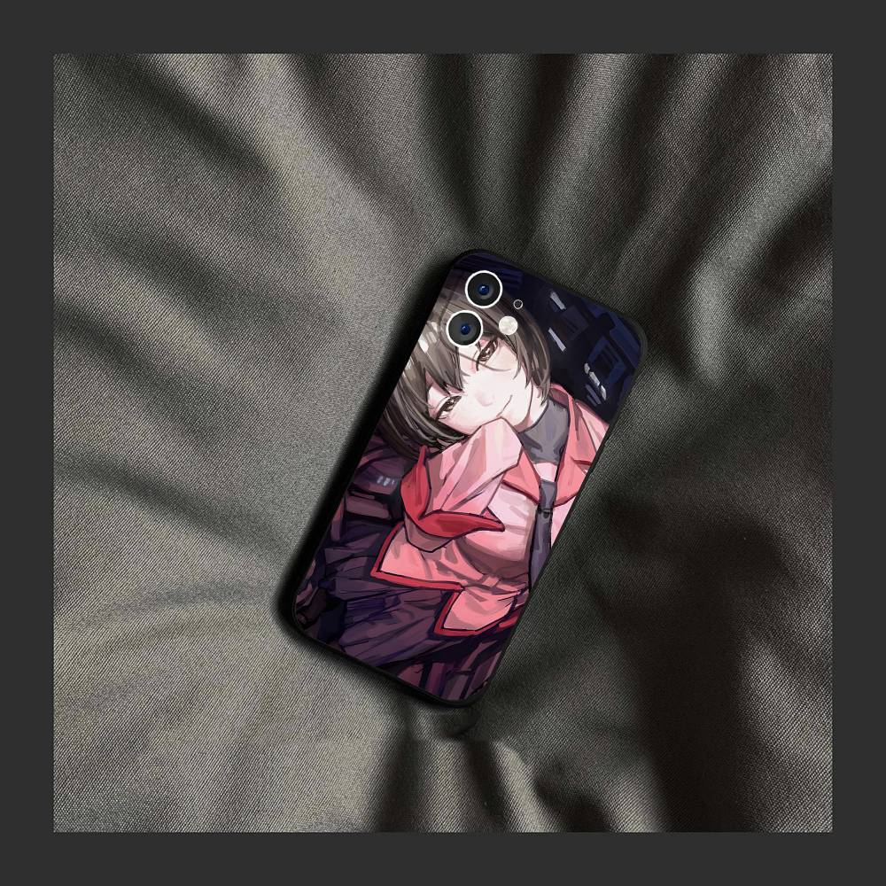 Senjougahara Hitagi Anime Monogatari Series Phone Case For IPhone 17 Air 16 15 14 13 Pro Max 11 12 Black Silicone Cover