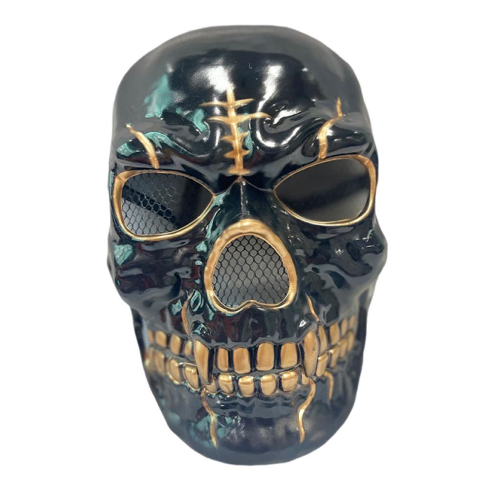 Adjustable Moving Mouth Skull Mask Bloody Effect Scary Skull Headgear  Masquerade Party