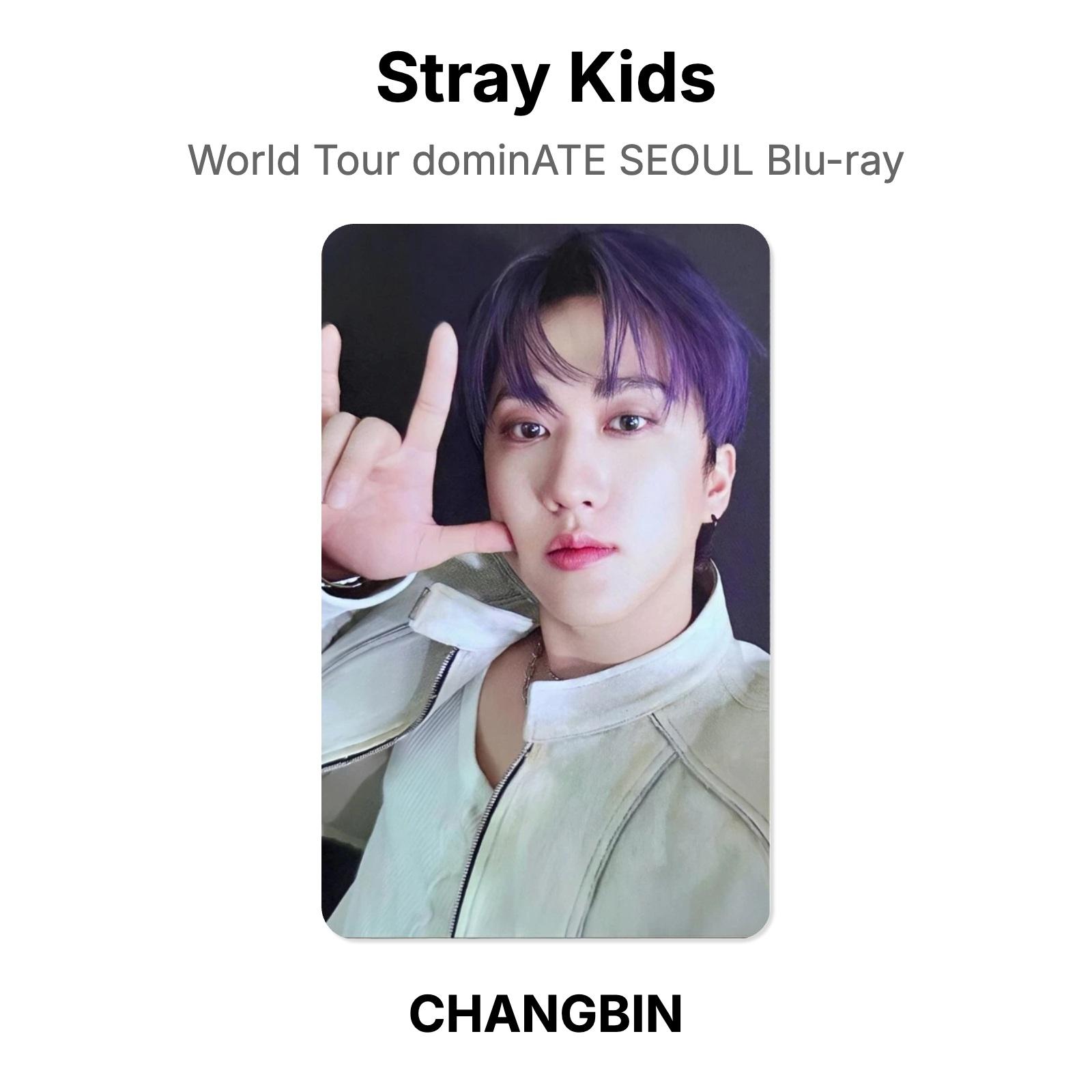 Stray Kids World Tour dominATE SEOUL Blu-ray Official Photocard CHANGBIN