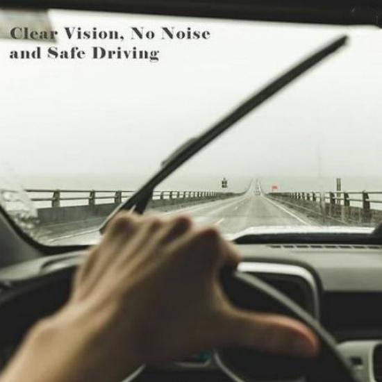 2Pieces 26'' 6mm Universal Silicone Frameless Car Windshield Wiper Blade Refill