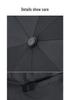 8-Rib Automatic Three-Fold Umbrella with Logo, Thickened Black Glue for Sun and Rain