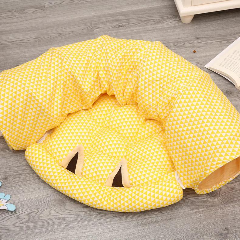 Pet Cat Tunnel Toys 2 In1 Collapsible Cat Nest Kitten Bed Tunnels Interactive Play Toy Indoor Tent for Cat Exercising Products