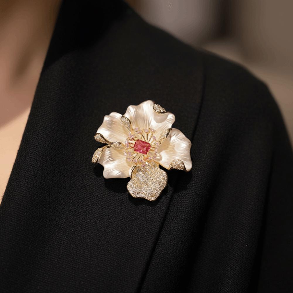 Lapel Pin French Vintage Metal Pins Elegant Suit Jacket Brooch Fashion Flower Brooch Pins  Party