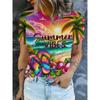 Tropical Sunset & Flip-Flop Print Design for Casual Daily Wear