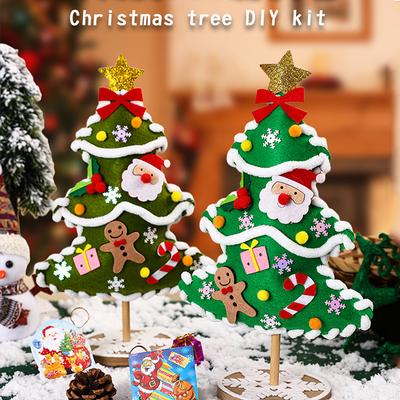 Zestawy do rękodzieła choinkowego DIY dla dzieci Dekoracja świąteczna Ręcznie robione zabawki Zestaw do rękodzieła puzzle Zabawki dla dzieci Prezenty świąteczne