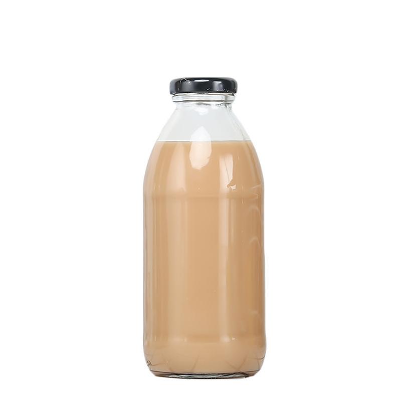 Fashionable Coffee, Milk Tea, Juice Beverage Bottle, New 500ml Milk Bottle for Takeaway, Portable Glass Sealed Bottle