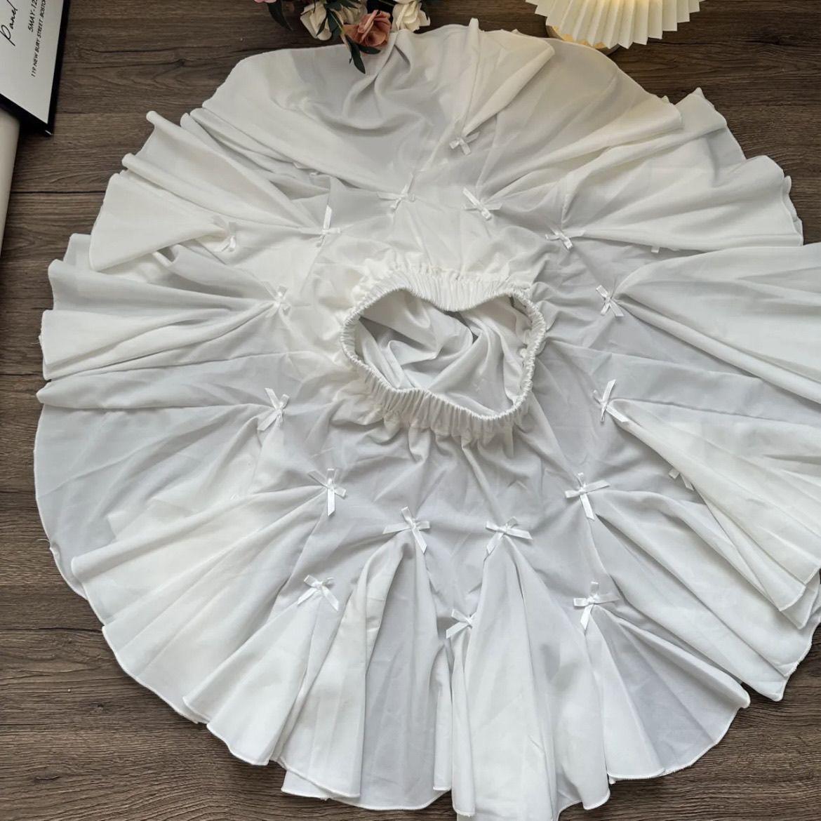 Элегантная юбка в стиле балета с белым бантом — фото 4