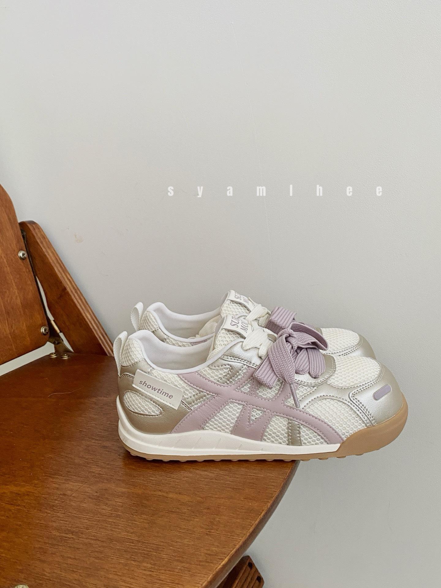 

Женские летние новые ретро повседневные универсальные спортивные кроссовки на толстой подошве из дышащей сетки 39 фиолетовый