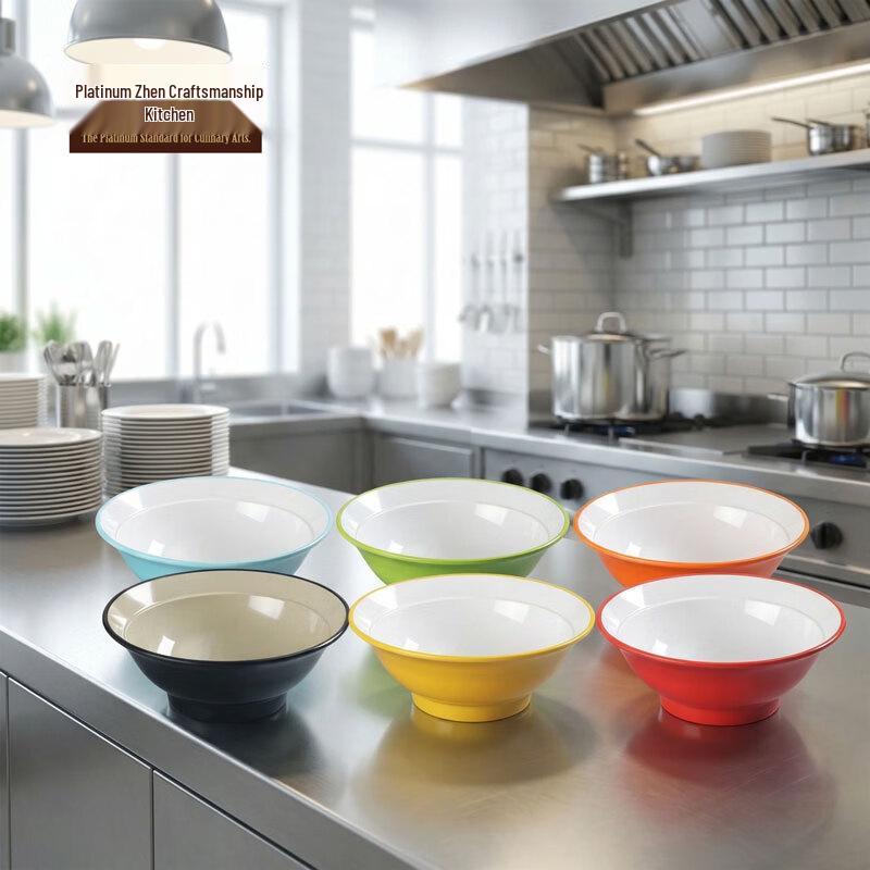 Bozhen Master Chef Thickened Melamine Noodle & Soup Bowls (Set of 10)