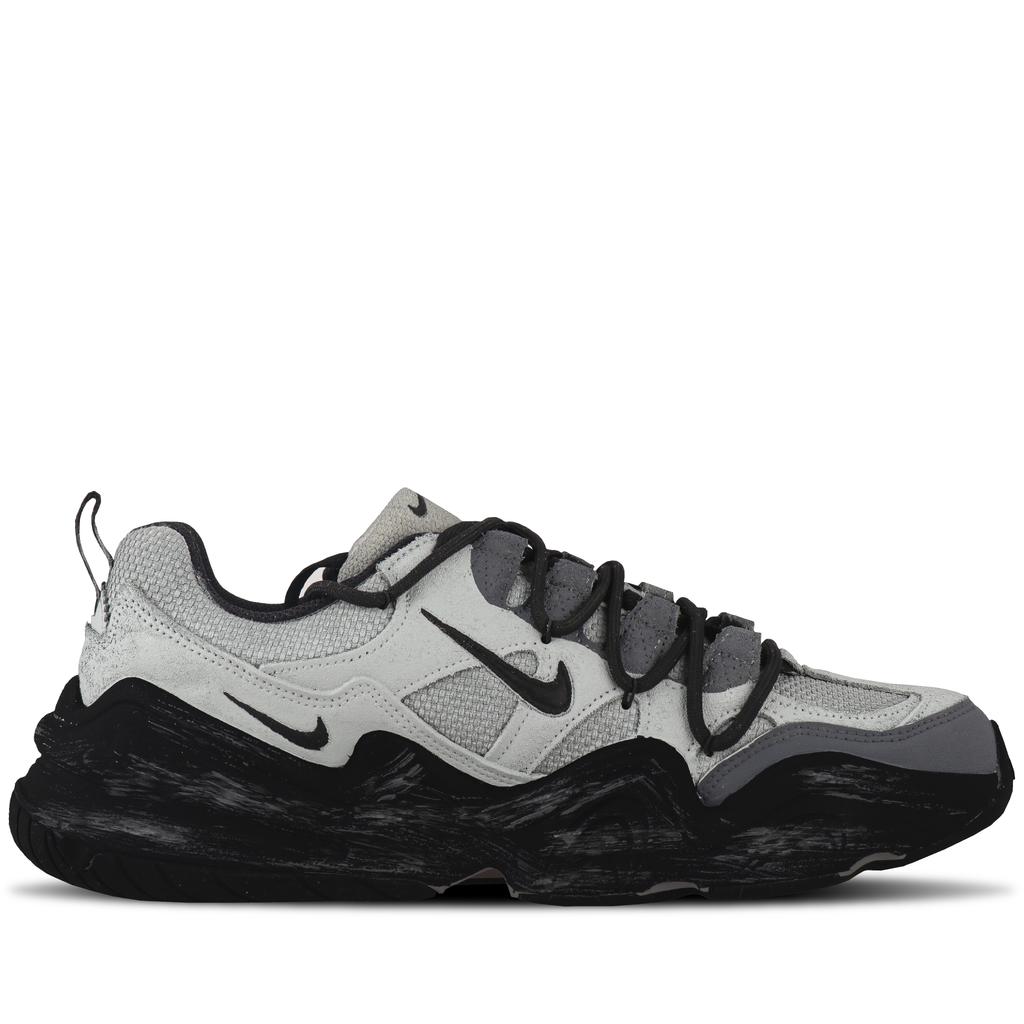 Nike Tech Hera Suede Cushioning Abrasion Resistant Breathable Support Low Top Casual Shoes Unisex Black Gray FJ9532-101(Team1559-)