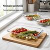 ZISIZ 3.0L Heat-Resistant Borosilicate Glass Rectangular Baking Dish