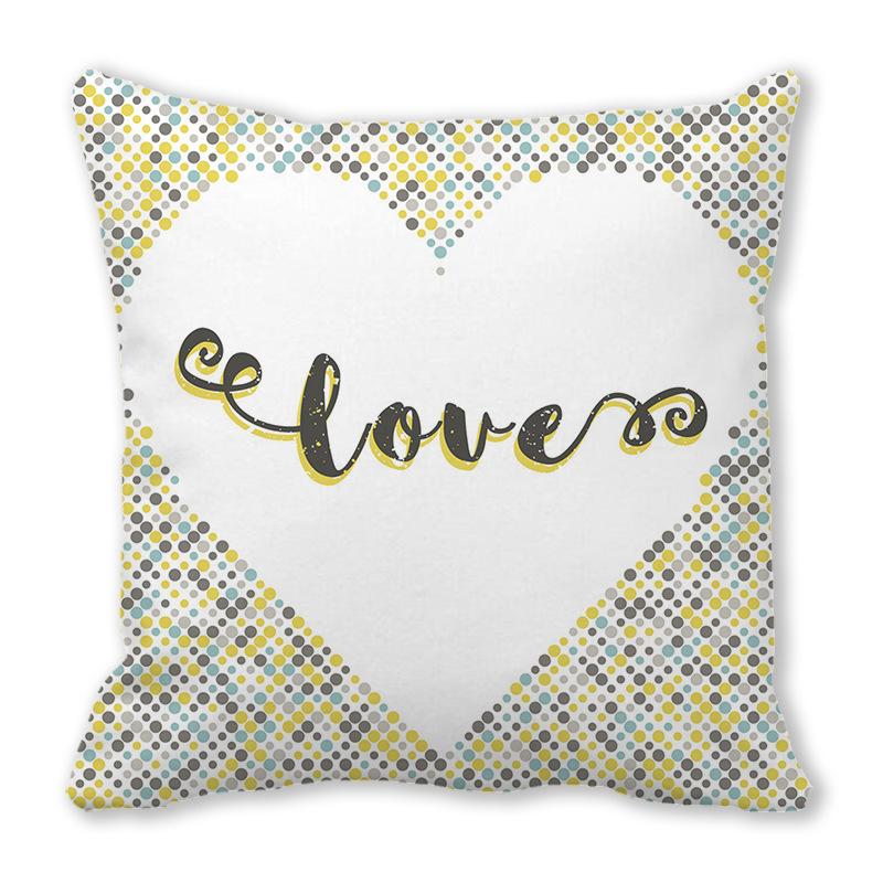 Home Decor Valentine'S Heart Love Wild Decorative Pillow Covers Pattern Cushion Cover Suitable For Sofa Bedroom Car Pillow Cover