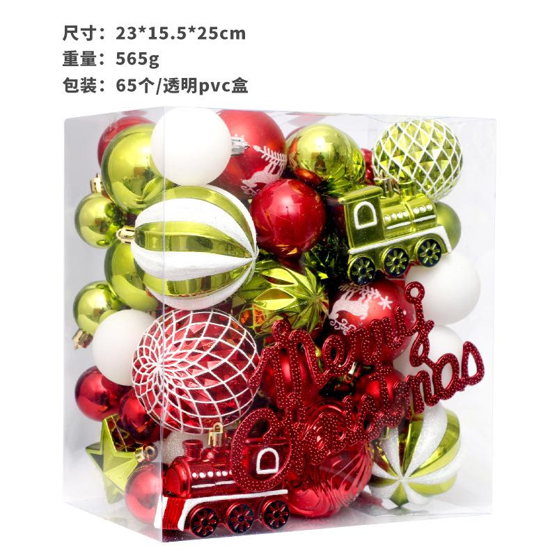 

Christmas Decorations: 65 Colored Christmas Balls Set, Hanging Christmas Trees Set, Pendants 23 16 25cm