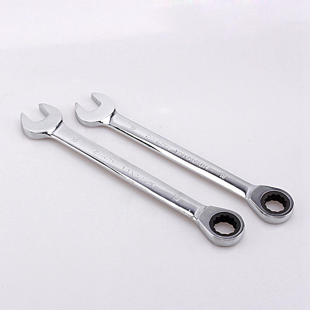 12pcs Fixed Spanners Ratchet Wrench Hand Tool Set Kit 819mm