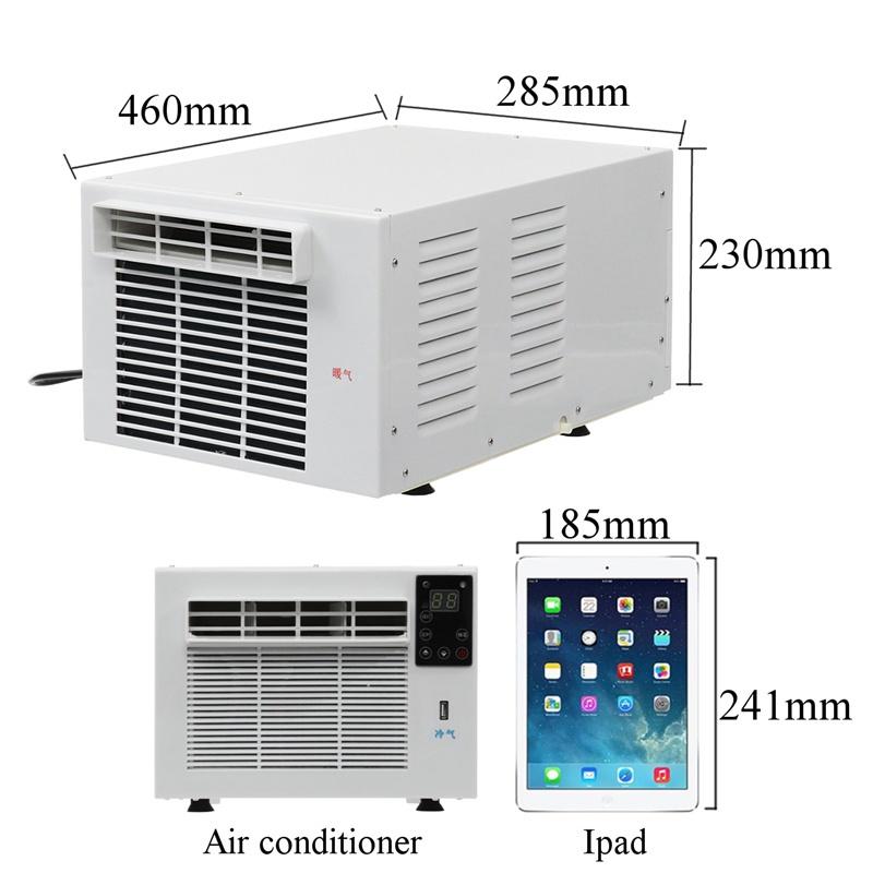 1100W 24-hour Timer Air Conditioner Cold/Heat Remote Control LED Control Panel Desktop for Home Air Conditioner