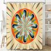 Decorative shower curtain with vibrant floral design modern bathroom decor for home use