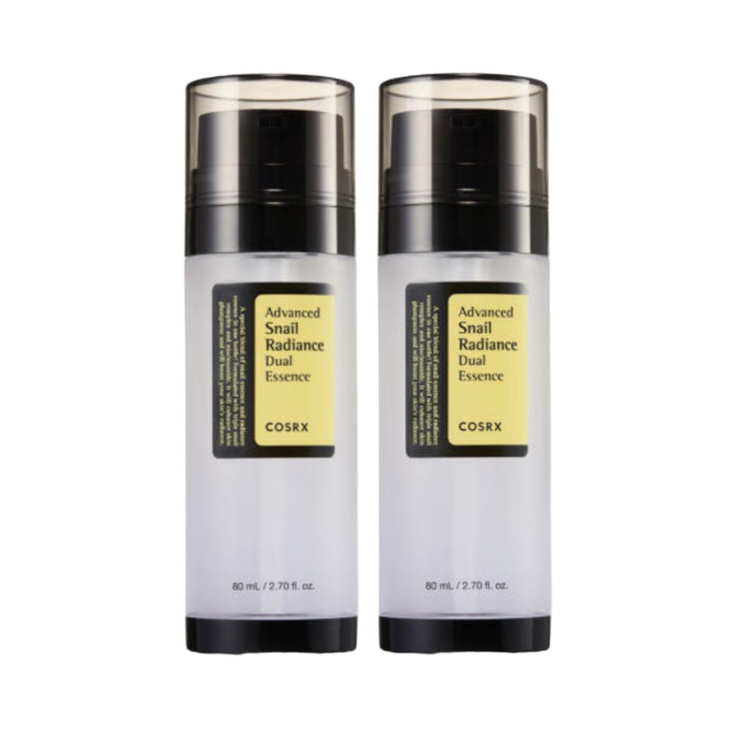 COSRX Advanced Snail Radiance Dual Essence 80ml – “Buy 1 Get 1 Free” Dual-Chamber Brightening & Hydrating Essence Duo