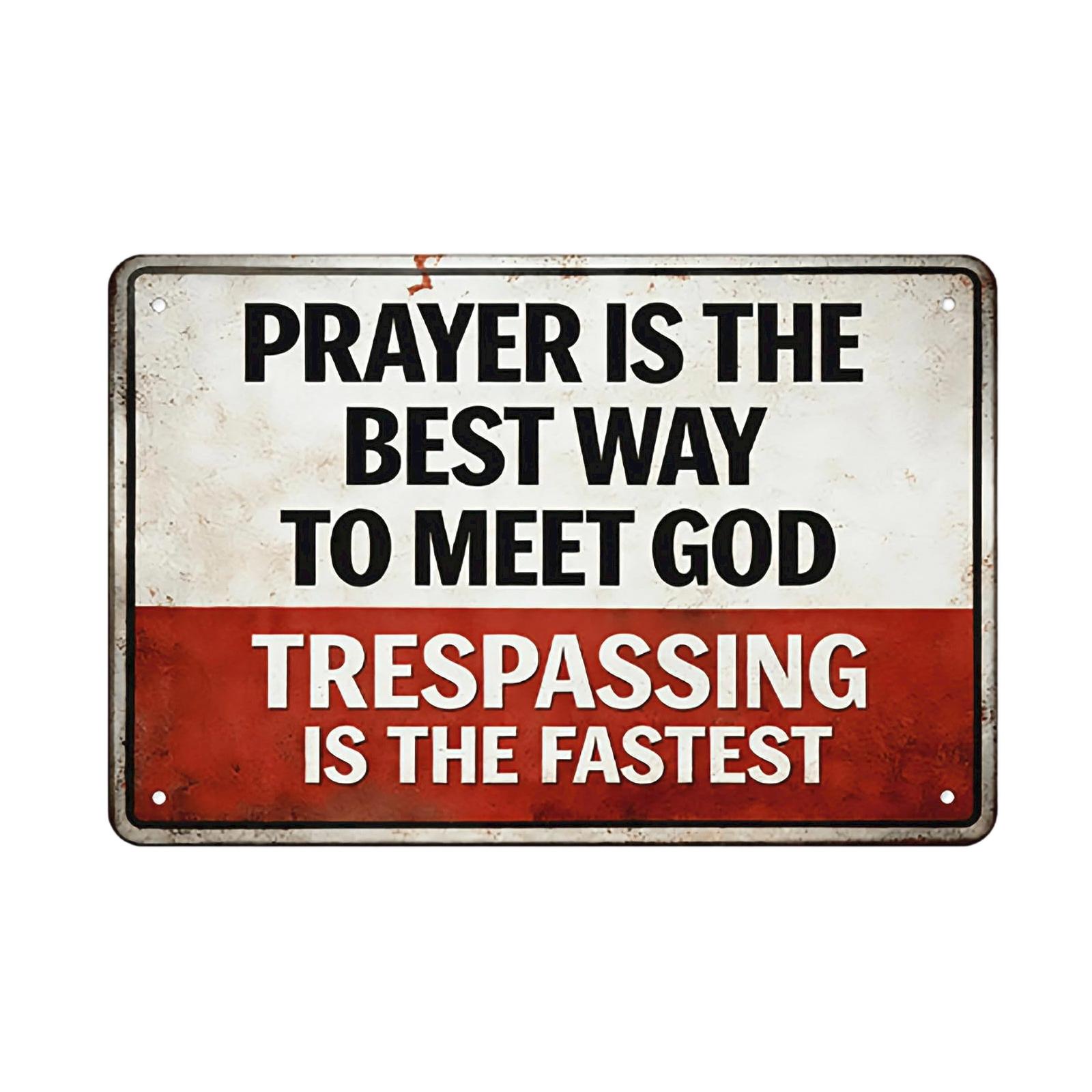 

Metal Garden Sign Talk To God Or Meet Him Sooner Vintage Style Wall Decor Outdoor Yard Decoration 20x30cm Durable Weather Resistant