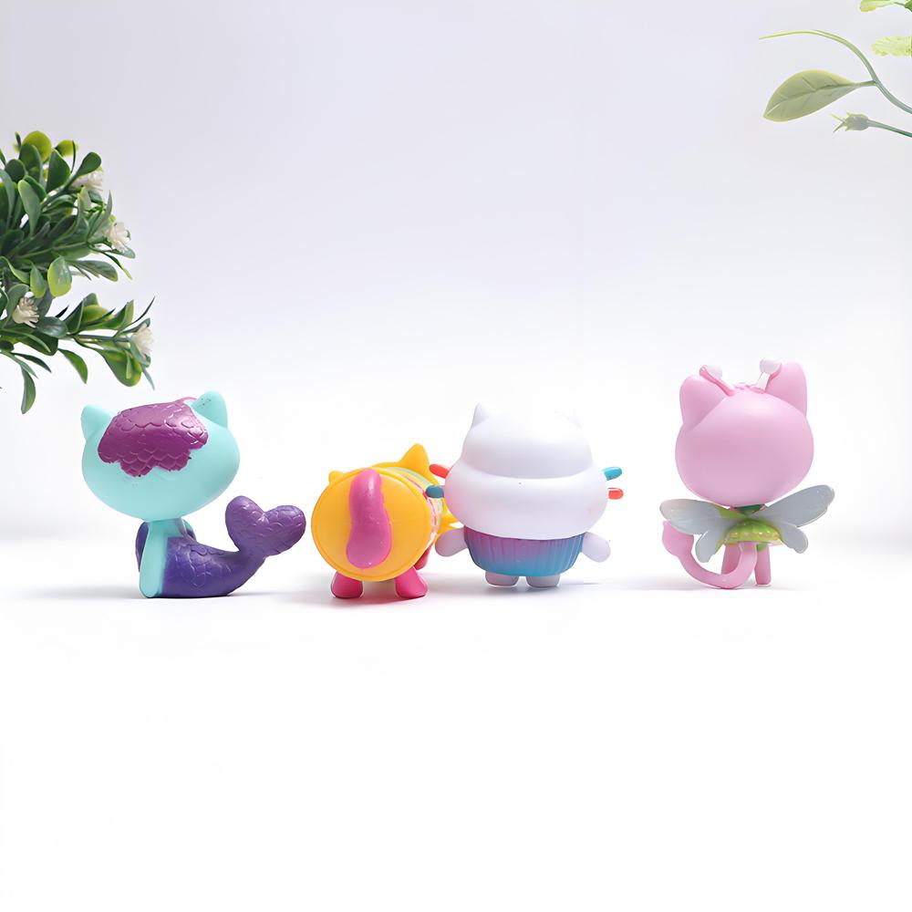 Popular 13pcs Gabby Dollhouse Animation Figure Plaything Smiling Car Cat Hug Gaby Girl Figures Mercat Animation Design Action Figure Xmas Celebration