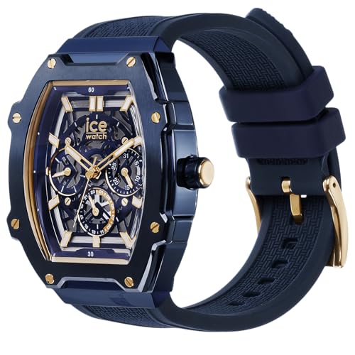 Ice-watch Men's Watch 024371 ICE boliday Gold Blue Skeleton Steel Medium Multifunction