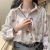 Camicia da donna con stampa angelo Camicetta elegante vintage anni '90