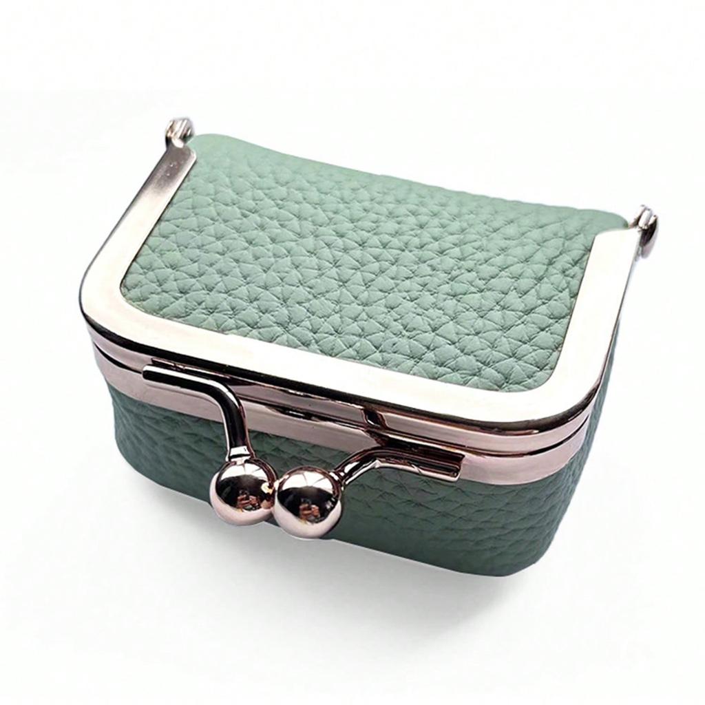Mini jewelry boxportable solid color coin purse storage boxwith kiss lock travel essential ring box suitable for rings/necklaces