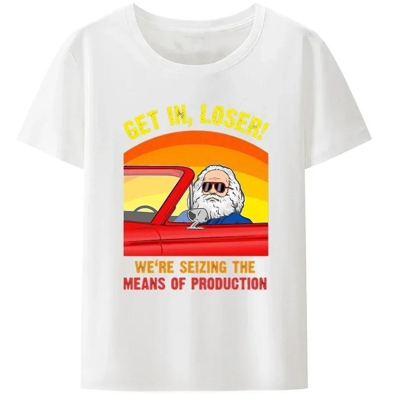 Karl Marx Entra Perdente Stiamo Sequestrando i Mezzi di Produzione Maglietta Uomo Abbigliamento Comunismo Socialismo T-shirt Ropa Hombre Camisetas
