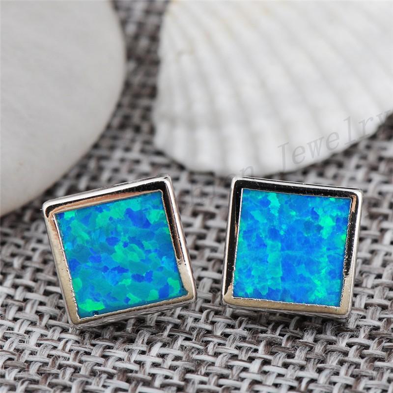 

Серьги квадратной формы 9,6 мм * 9,6 мм Женские универсальные серьги