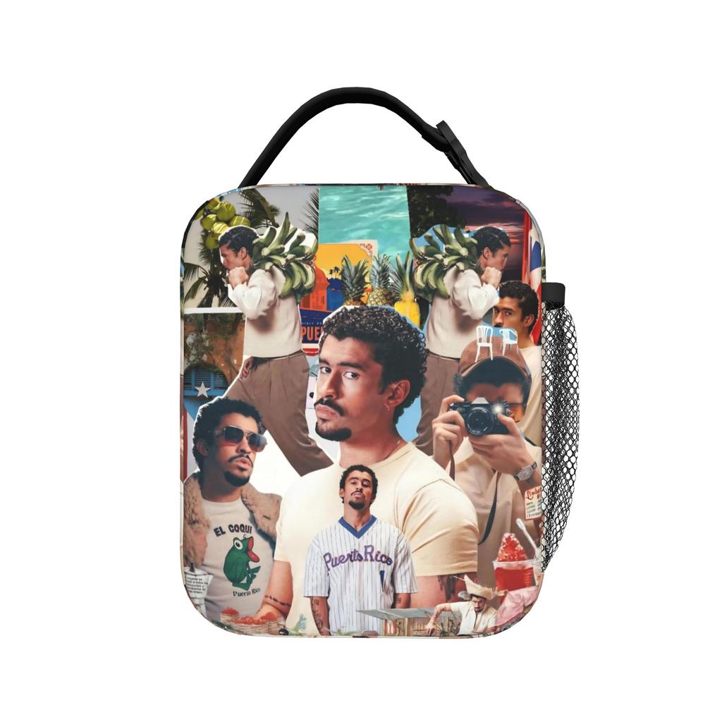 Bad Bunny DTMF Tour 2026 Thermal Insulated Lunch Bag for Office Portable Bento Box Men Women Cooler Thermal Lunch Boxes