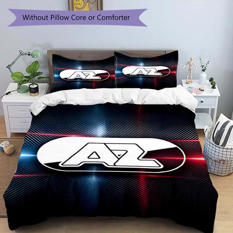 Parure de lit 3 pièces avec housse de couette (1*Housse de couette + 2*Taie d'oreiller, sans noyau), Ensemble de literie imprimé AZ Alkmaar, Décor de chambre à coucher, Toutes saisons, Cadeau d'anniversaire