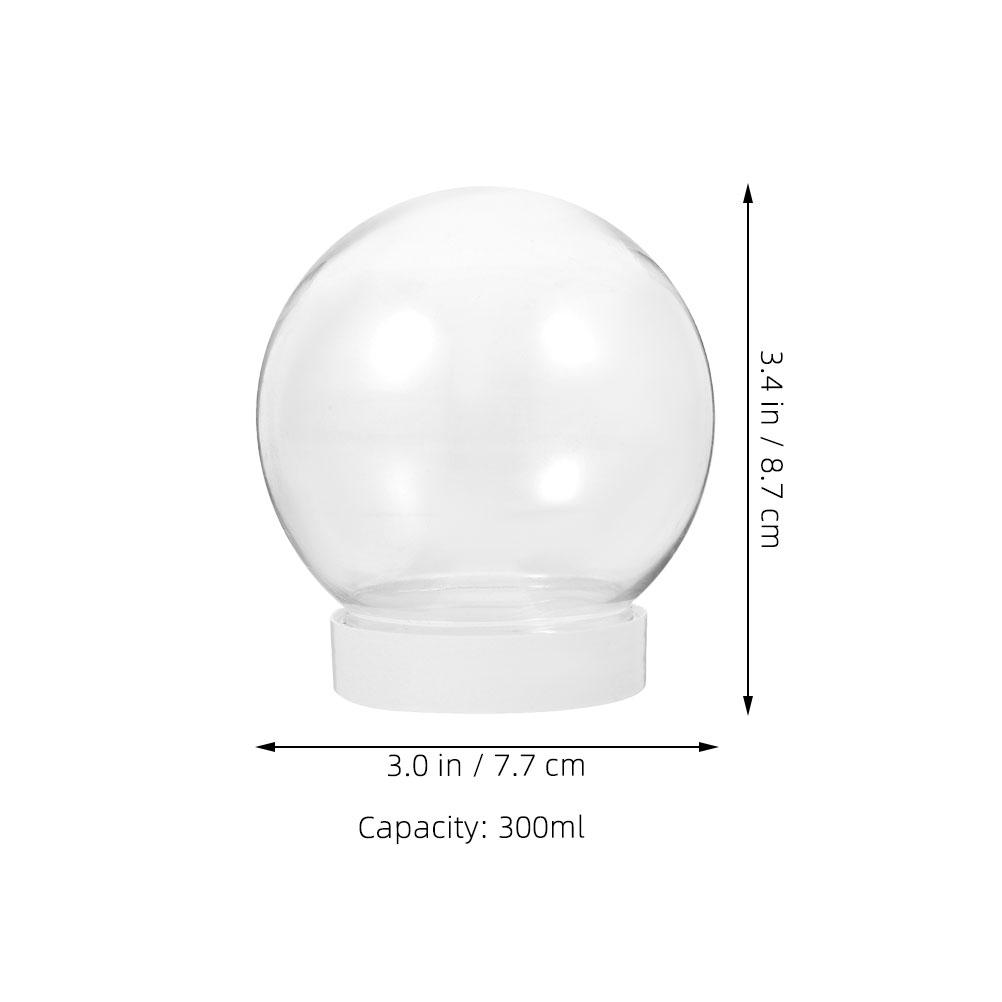 15pcs Snow Globes For Adults Kids Plastic Snow Globe 150ml/300ml Transparent Christmas Balls Halloween Candy Bottles Favor Gifts