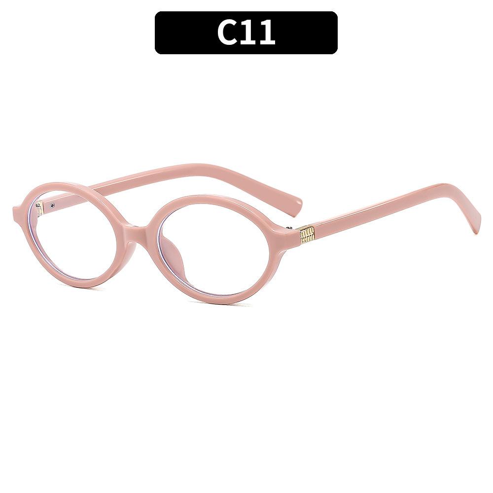 Sexy Small Oval Leopard Sunglasses Women Lovely Ins No Makeup Plain Glasses Frame Men Eyewear Cute Decorative Computer Glasses